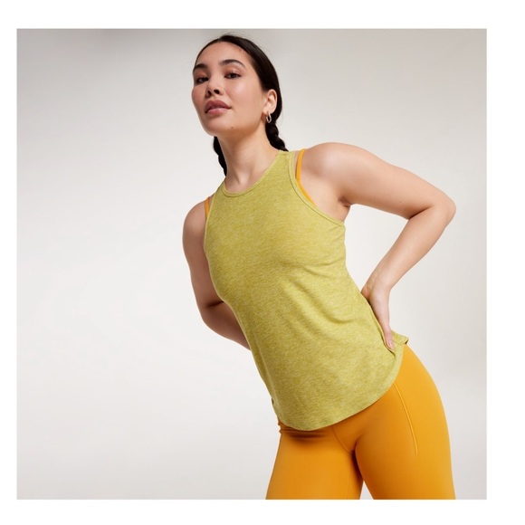 NWT Calia Lustralux Cutaway Tank Light Green Heather - Picture 1 of 8